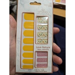 Studio Selection Nail Wraps - Love Nature 15 Double Ended Strips New Sealed